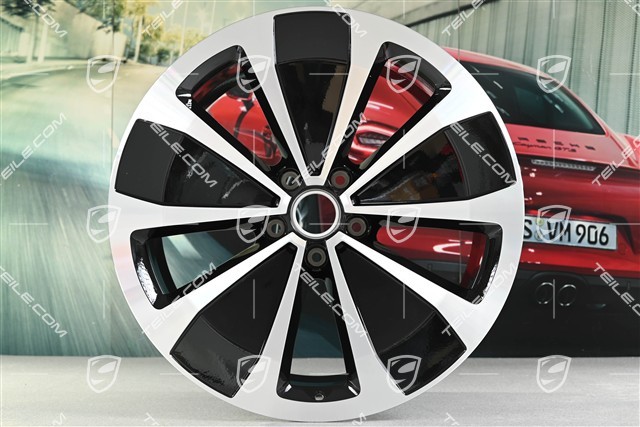 22" "Macan Style" Felge, 11J x 22 ET47, schwarz hochglanz