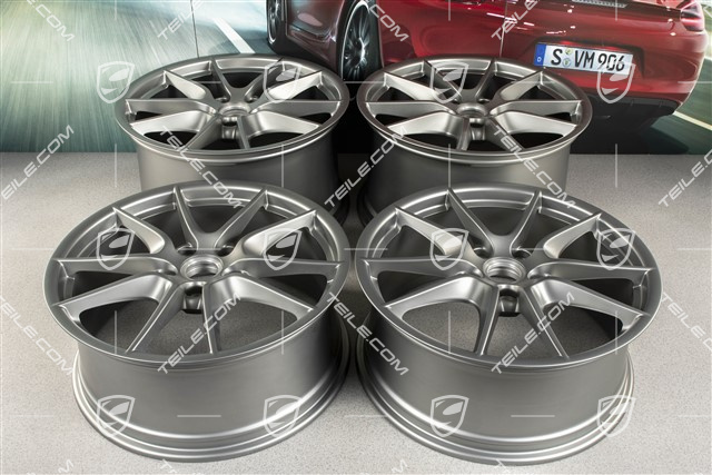 20" Carrera S (III) Felgensatz, 8,5J x 20 ET51 + 11J x 20 ET70, Platinum-Seidenmatt