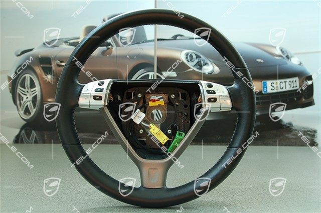 Lenkrad, 3-Speichen, Tiptronic, Multifunktion, schwarz/grau Lenkrad, 3-Speichen, Tiptronic, Multifunktion, schwarz/grau