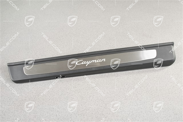 Einstiegleiste, Edelstahl, mit Beleuchtung, mit Schriftzug "Cayman", R