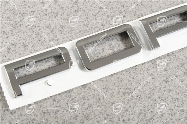 LED rear lights, black, set: left+right+center, with „PORSCHE" inscription/logo silver