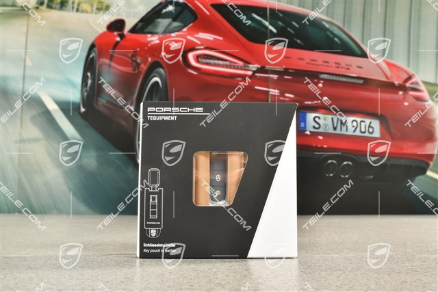 Key Case / Key pouch, leather, Luxor Beige