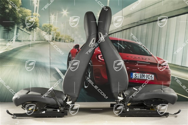Seats, manual/electric adjustable, Leatherette/Alcantara, black, L+R