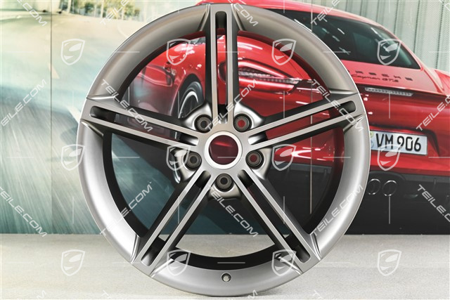 21" Felge Mission E Design, 11,5J x 21 ET66, Platinum Seidenmatt