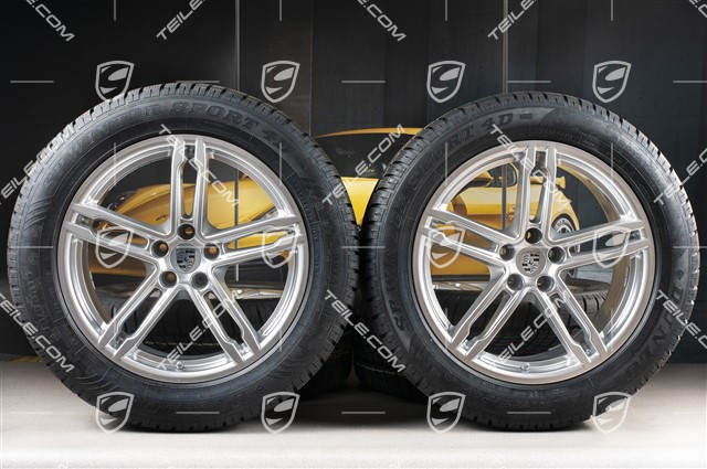19" "Macan Turbo" Winterräder Satz, Felgen 8J x 19 ET21 + 9J x 19 ET21, Dunlop Winterreifen 235/55 R 19 + 255/50 R 19, mit RDK-Sensoren