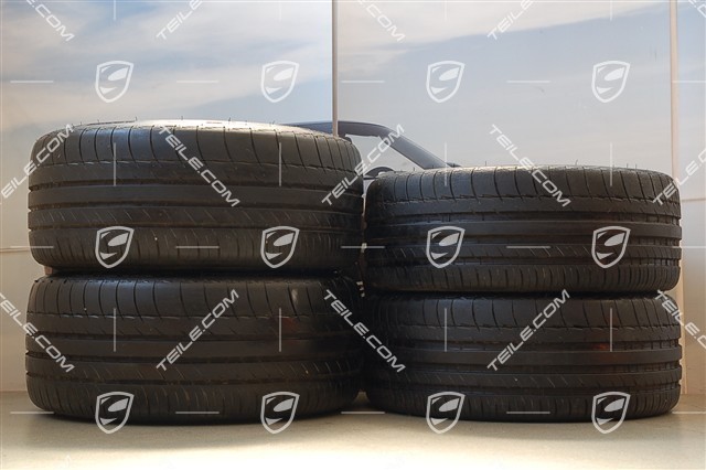 19-inch Sport Design summer wheel set, wheels 8J x 19 ET57 + 9,5J x 19 ET46 + NEW summer tyres 235/35 ZR19 + 265/35 ZR19, black high gloss