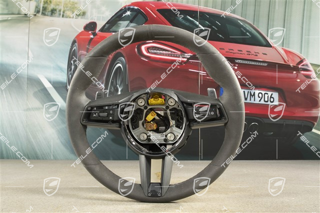 Multifunktionslenkrad, PDK, Sport Chrono Paket Plus, Alcantara/Carbon, Schwarz