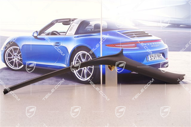 Verkleidung von A-Säule, Targa, Kunstleder, Schwarz, L