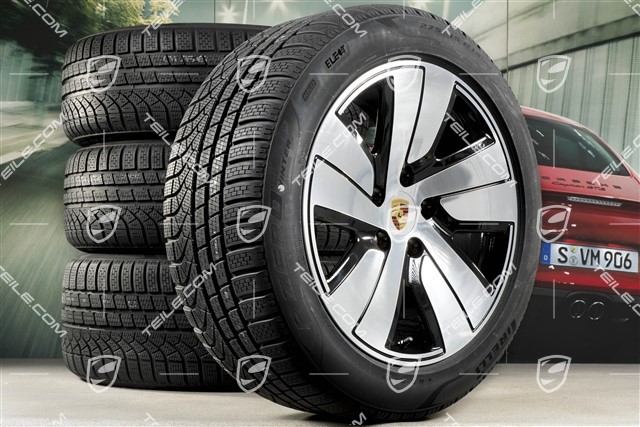 19" Taycan S winter wheel set, rims 8J x 19 ET50 + 10J x 19 ET47 + NEW Pirelli P-Zero Winter winter tyres 225/55 R19 + 275/45 R19