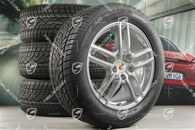 19-inch winter wheels set "Cayenne Turbo IV" facelift 2014->, alloy rims 8,5J x 19 ET59 + Dunlop winter tyres 265/50 R19, with TPM, DOT 15