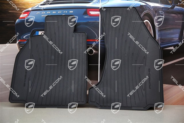 Fußmattensatz Gummi, für Cayman mit BOSE Sound-System, zweiteilig Fußmattensatz Gummi, für Cayman mit BOSE Sound-System, zweiteilig