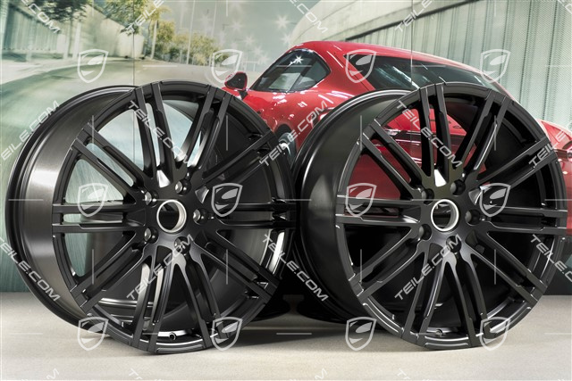 21" Felgensatz Turbo III, Facelift, 10J x 21 ET50, in schwarz Seidenmatt