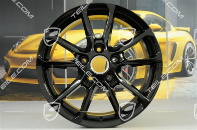18-inch wheel rim set Cayenne facelift 2014->, 8J x 18 ET53, black high gloss