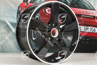 19" Felga Cayman S, 8J x 19 ET57, ramiona felgi czarne