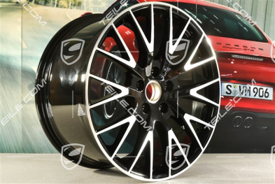 21" Felga Panamera Exclusive Design, 11,5J x 21 ET69, czarny wysoki połysk
