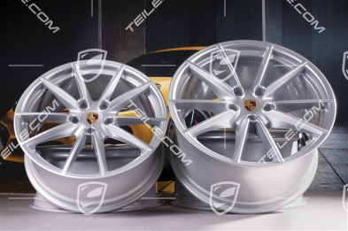 20"+21" Felgensatz Carrera S, Felgen 8,5J x 20 ET53 + 11J x 21 ET66, Brillantchromlack