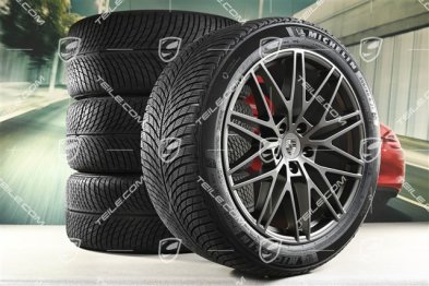 21" koła zimowe RS Spyder Design, komplet, felgi 9,5J x 21 ET46 + 11,0J x 21 ET58 + NOWE opony zimowe Michelin 285/45 R21 + 305/40 R21, z czujnikami ciśnienia, turbonite