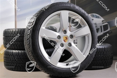 19" Koła zimowe komplet, Cayman S, 8J x 19 ET57 + 9,5J x 19 ET45 + NOWE opony zimowe Michelin Pilot Alpin 4 235/40 R19 + 265/40 R19, z czujnikami ciśnienia RDK