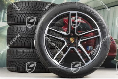 20-inch "Macan Turbo" winter wheels set, rims 9J x 20 ET26 + 10J x 20 ET19 + Michelin Latitude Alpin 5 winter tyres 265/45 R20 + 295/40 R20, black high gloss, with TPMS