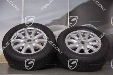 18" Komplet kół zimowych Cayenne, felgi 8J x 18 ET53 + opony Michelin 255/55 R18 109V XL M+S,  bez czujników ciśnienia RDK