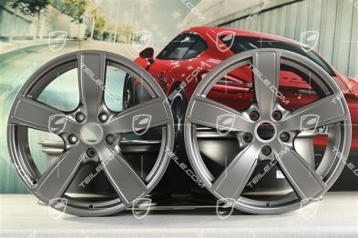 20-inch wheel rim set Carrera Sport, 8,5J x 20 ET57 + 10,5J x 20 ET51, platinum satin matt