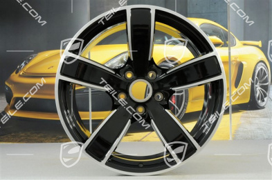 20-inch wheel rim set Carrera Sport, 8,5J x 20 ET57 + 10,5J x 20 ET51, Jet Black Metallic