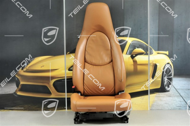 Fotel, regulowany elektrycznie, regulowane lędźwia, skóra, Natural Brown, bez Airbaga, L
