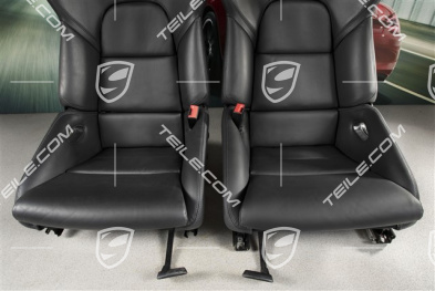 Sportschalensitze, klappbar, Heizung, Leder, Schwarz, L+R