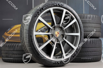 20-inch Carrera Classic II summer wheel set, 8,5J x 20 ET51 + 11J x 20 ET70 + NEW Pirelli summer tires 245/35 ZR20 + 295/30 ZR20, with TPMS