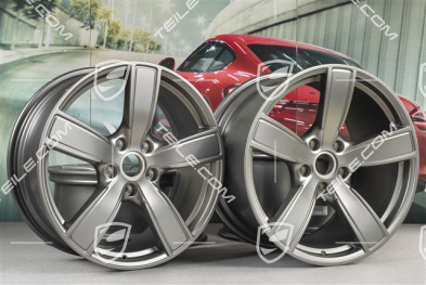 20" Komplet felg Carrera Sport, 8,5J x 20 ET49 + 11,5J x 20 ET56, Platinum satynowy półmat
