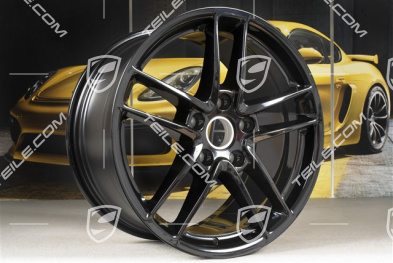 19-inch wheel, Panamera Turbo II, 10J x 19 ET 61, black high gloss