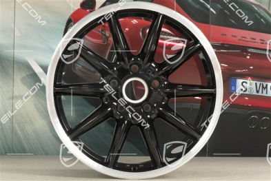 19-inch "Carrera Sport" wheel, 8,5J x 19 ET55, Black High Gloss