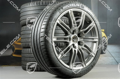 21-inch SportEdition summer wheel set, rims 10J x 21 ET50 + NEW Michelin summer tyres 295/35 R21, Platinum satin matt, with TPMS