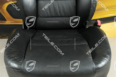 Sitz, el. einstellbar, heizung, Leder, Schwarz, Raffleder, Porsche Wappen, beschädigt, R