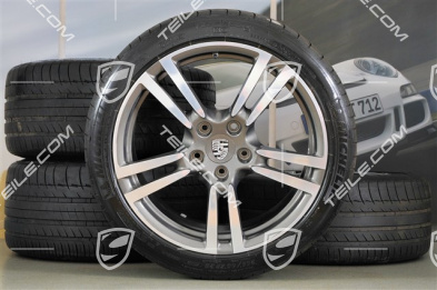 20" Turbo II Sommerräder Satz,  9,5J x 20 ET65 + 11J x 20 ET68 + NEUE Michelin Sommerreifen 255/40 ZR 20 + 295/35 ZR20, ohne RDK-Sensoren