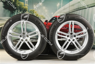 19-inch "Macan Turbo" summer wheels set, rims 8,5J x 19 ET21 + 9J x 19 ET21, summer tyres Michelin 235/55 R 19 + 255/50 R 19, with TPMS