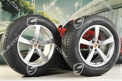 18" "Macan" koła zimowe komplet, felgi 8J x 18 ET21 + 9J x 18 ET21 + opony zimowe Pirelli 235/60 ZR 18 + 255/55 ZR 18, z czujnikami ciśninia