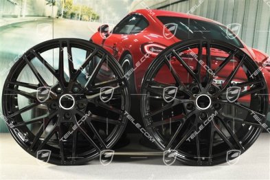 21" Komplet felg RS Spyder Design, 11J x 21 ET49 + 9,5J x 21 ET46, czarny wysoki połysk