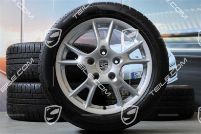 17" Boxster II Winterräder Satz, Felgen 6,5J x 17 ET55 + 8J x 17 ET40 + Winterreifen 205/55 R17 + 235/50 R17