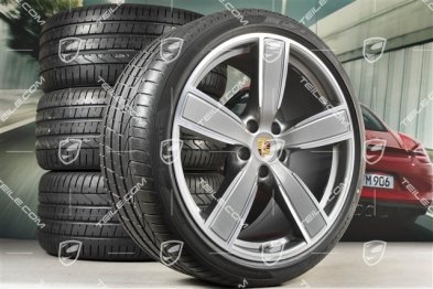 22-inch Cayenne Coupé Summer wheel set Sport Classic, wheel rims 10J x 22 ET48 + 11,5J x 22 ET52 + NEW Pirelli summer tyres 285/35 R22 + 315/30 R22, with TPMS