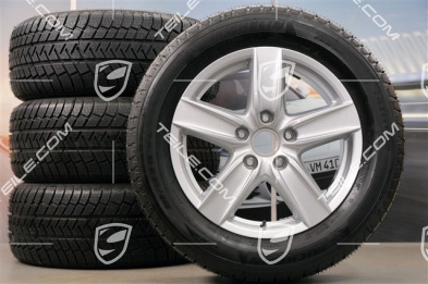 18-inch Cayenne S III winter wheel set, 4x wheels 8 J x 18 ET 53 + 4x winter tyres Michelin 255/55 R18  (DOT 2013), without TPMS