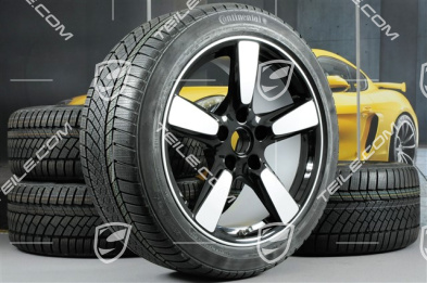 19" Koła zimowe komplet, Cayman S, 8J x 19 ET57 + 9,5J x 19 ET45, opony zimowe Continental WinterContact TS 830P 235/40 R19 + 265/40 R19, bez czujników RDK, SportClassic Exclusive Design