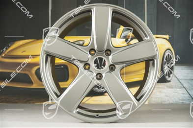 21" komplet felg Cayenne Sport Classic, 10J x 21 ET50, platynowy - matowa satyna