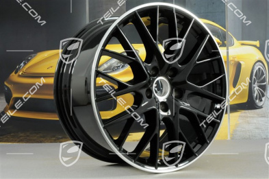 21" Felge Panamera Sport Design, 10,5J x 21 ET71,  für Winterbetrieb, Felgenstern in Schwarz Hochglanz