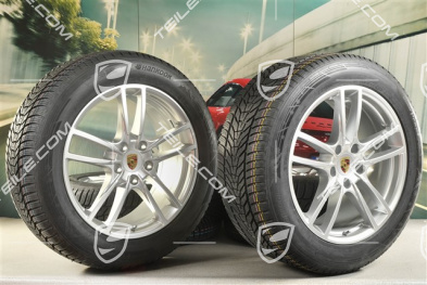 20-inch Cayenne Sport winter wheel set, rims 9J x 20 ET50 + 10,5J x 20 ET55 + NEW Hankook winter tyres 255/55 R20 + 295/45 R20, with TPMS