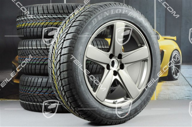 19" "Sport Classic" Winterräder Satz, Felgen 8,5J x 19 ET21 + 9J x 19 ET21 + Pirelli Winterreifen 235/55 R19 + 255/50 R19, mit RDK-Sensoren, Platinum Seidenmatt