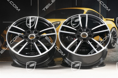 20-inch Cayenne Sport wheel rim set, 10,5J x 20 ET64 + 9J x 20 ET50, black