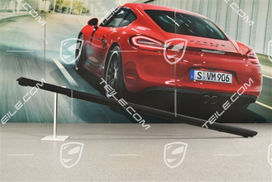 Trim strip / moulding / door shaft incl. seal, front, Black matte, L