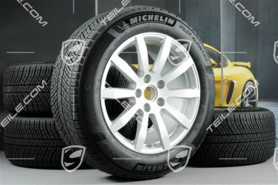 19" Cayenne S Winterräder Satz, Felgen 8,5J x 19 ET47 + 9,5J x 19 ET54 + NEUE Michelin Winterreifen 255/55 R19 + 275/50 R19, mit RDK-Sensoren