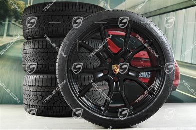 21" RS Spyder Design winter wheel set, rims 9,5J x 21 ET60 + 11,5J x 21 ET66 + NEW Continental Winter Contact TS860 S winter tyres 265/35 R21 + 305/30 R21, black satin matt